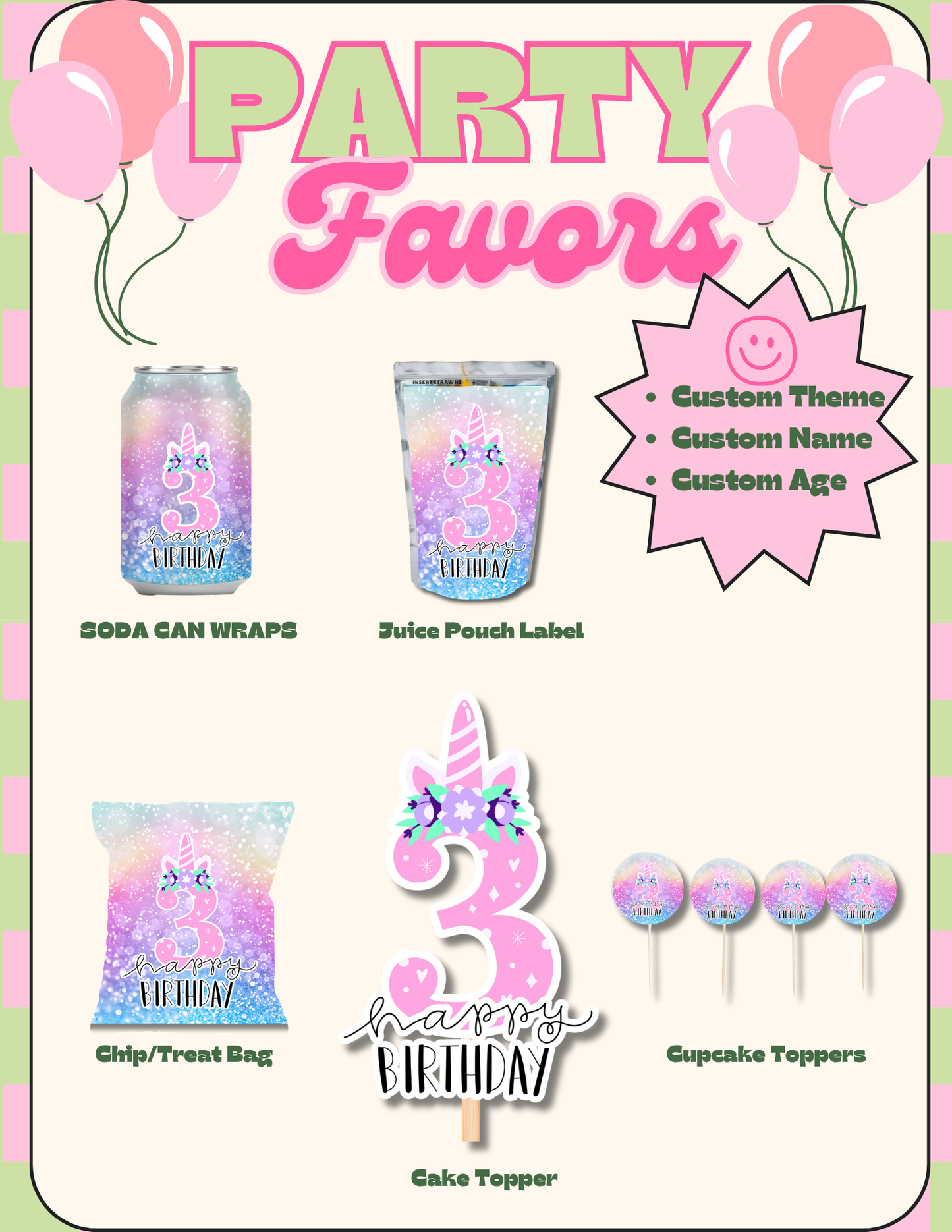 Custom Party Favor Packs