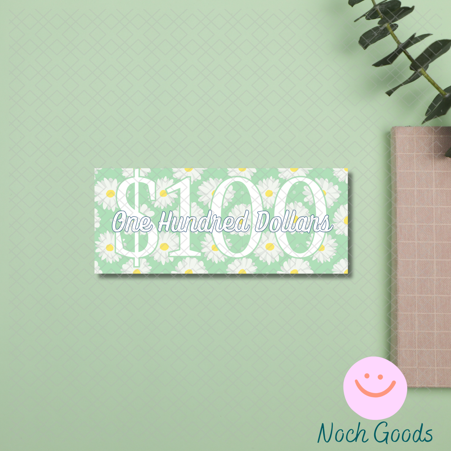 Green Daisy Money Placeholder | Cash Stuffing & Budgeting