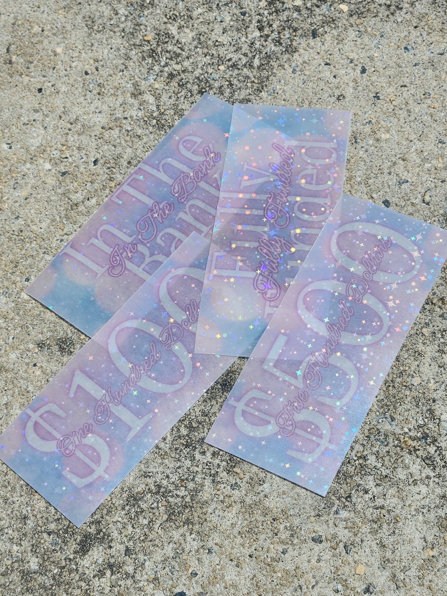 Blue Pink Daydream Money Placeholder | Cash Stuffing & Budgeting
