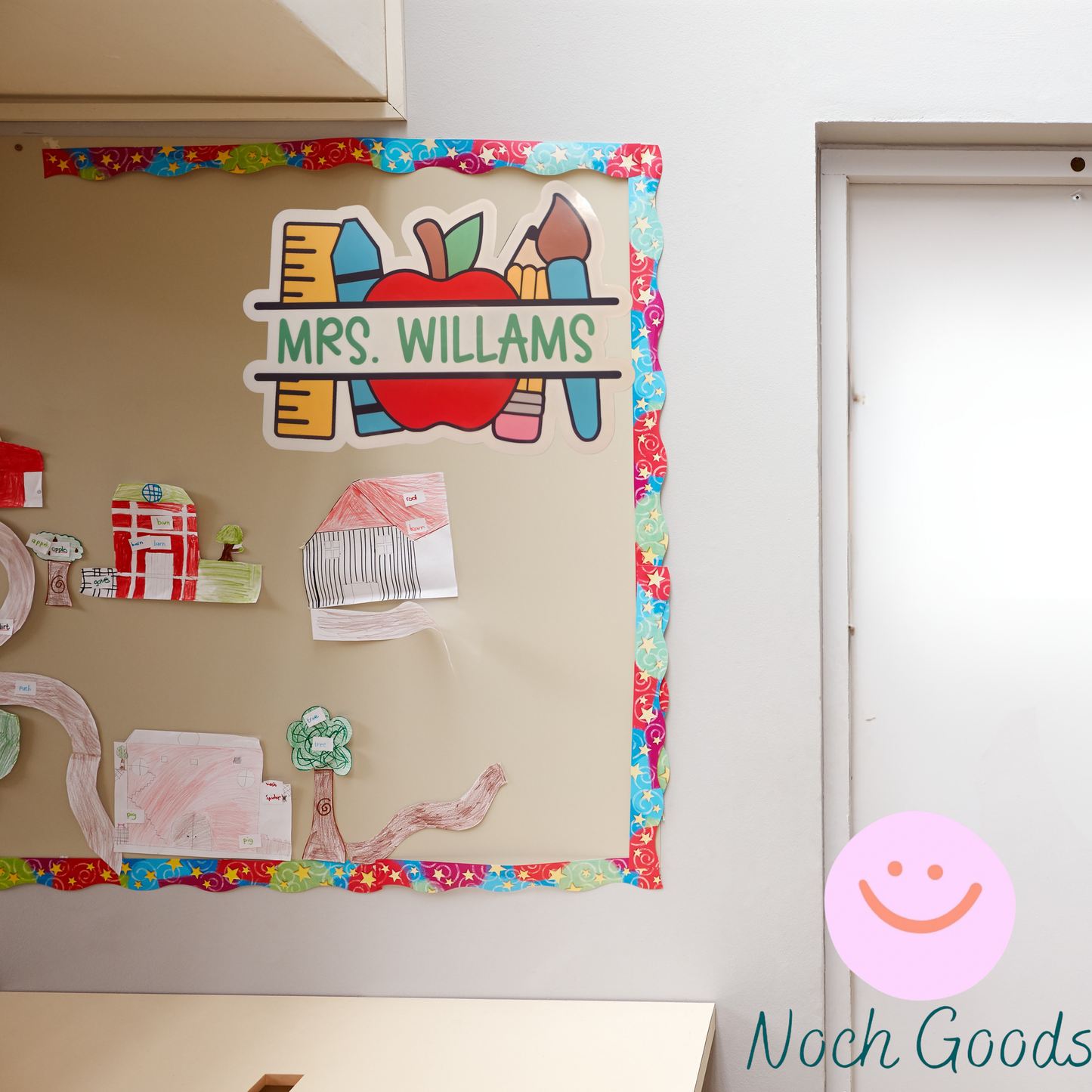 Back To School Themed Personalized Name Card