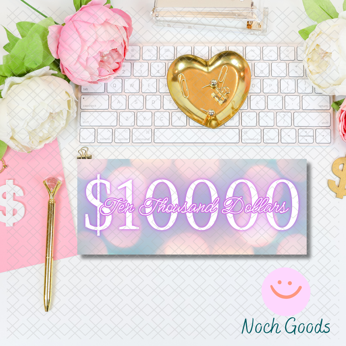 Blue Pink Daydream Money Placeholder | Cash Stuffing & Budgeting