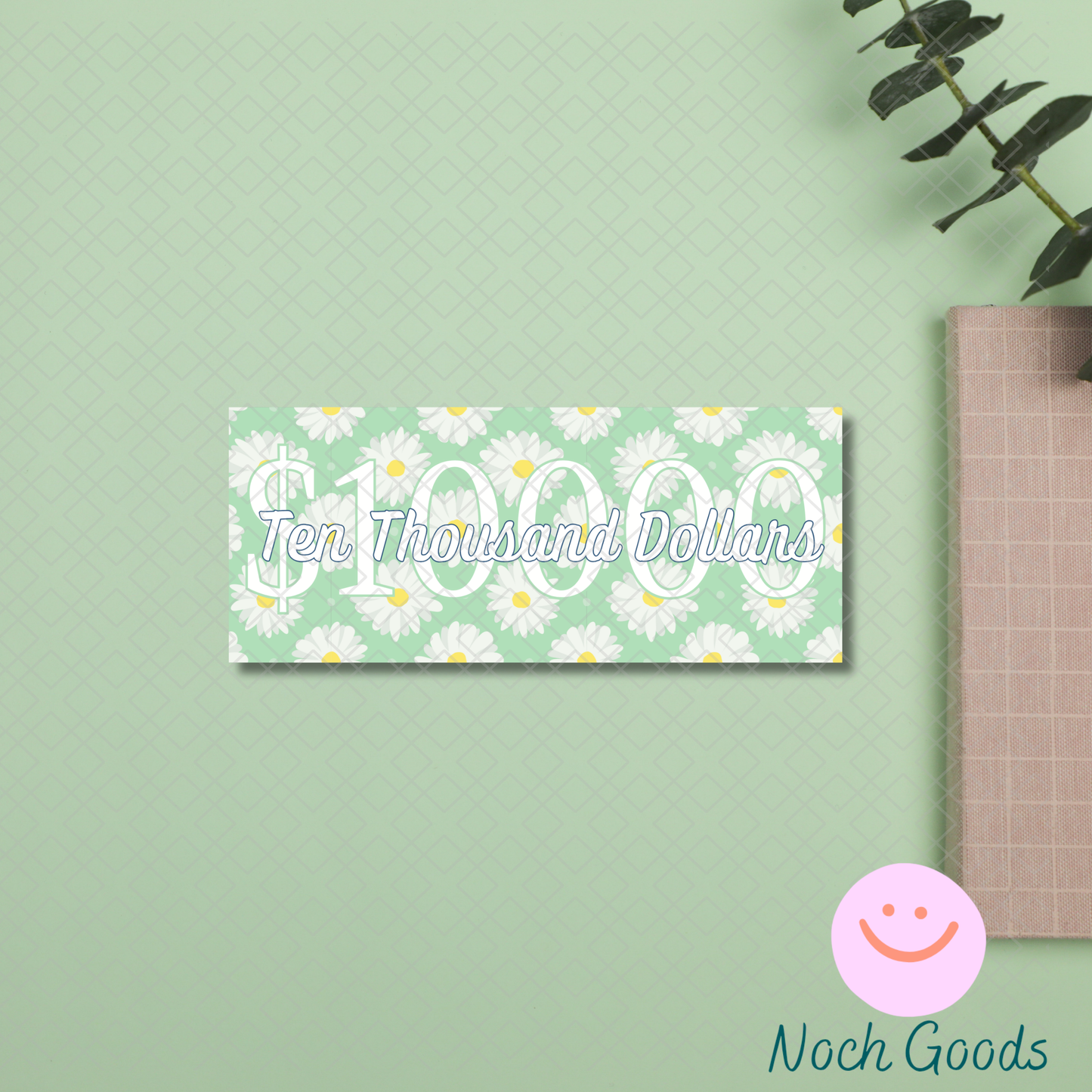 Green Daisy Money Placeholder | Cash Stuffing & Budgeting