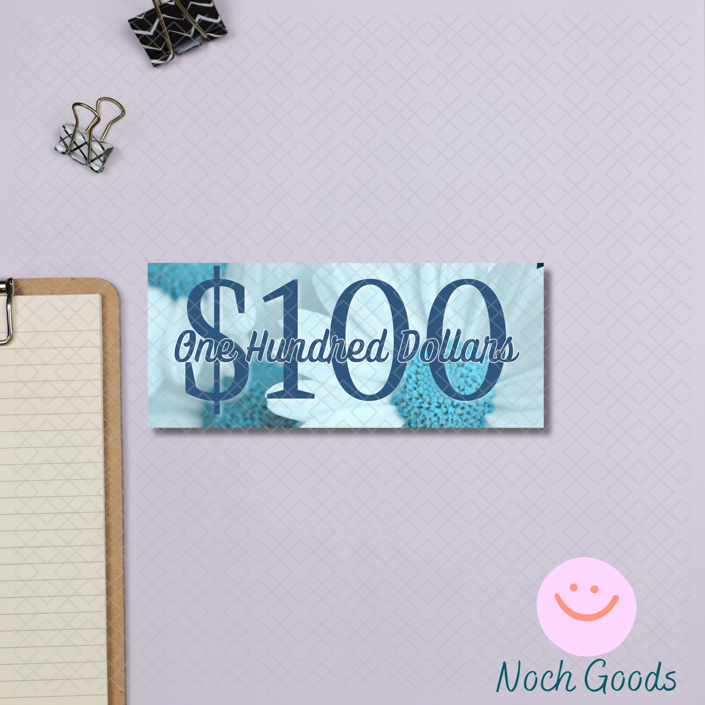 Blue Daisy Money Placeholder | Cash Stuffing & Budgeting