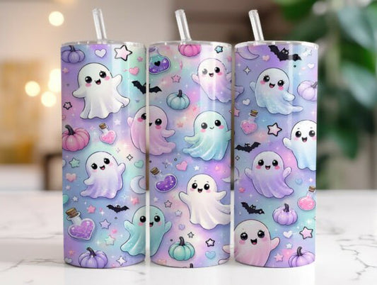 Pastel Ghosts | Sublimation Wrap | 20oz Tumblers