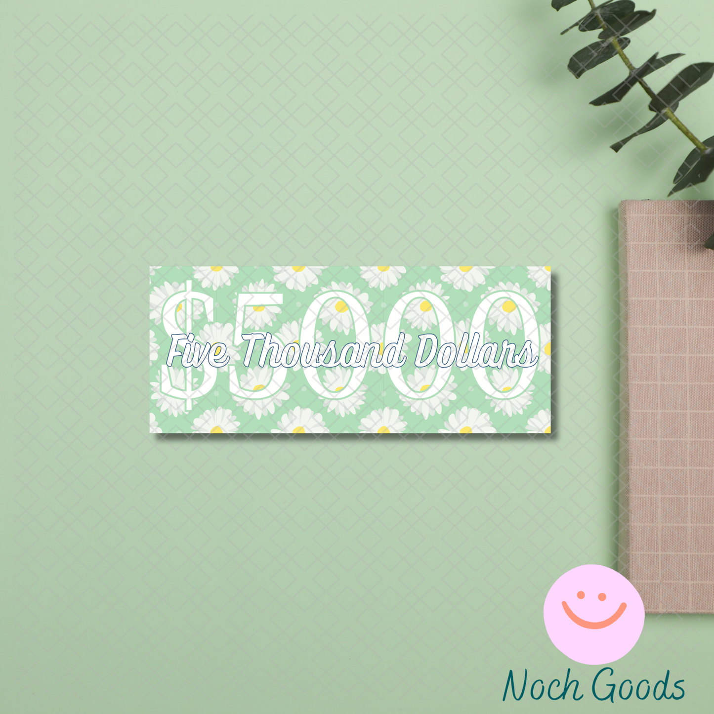Green Daisy Money Placeholder | Cash Stuffing & Budgeting
