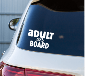 Adult on Board Car Decal