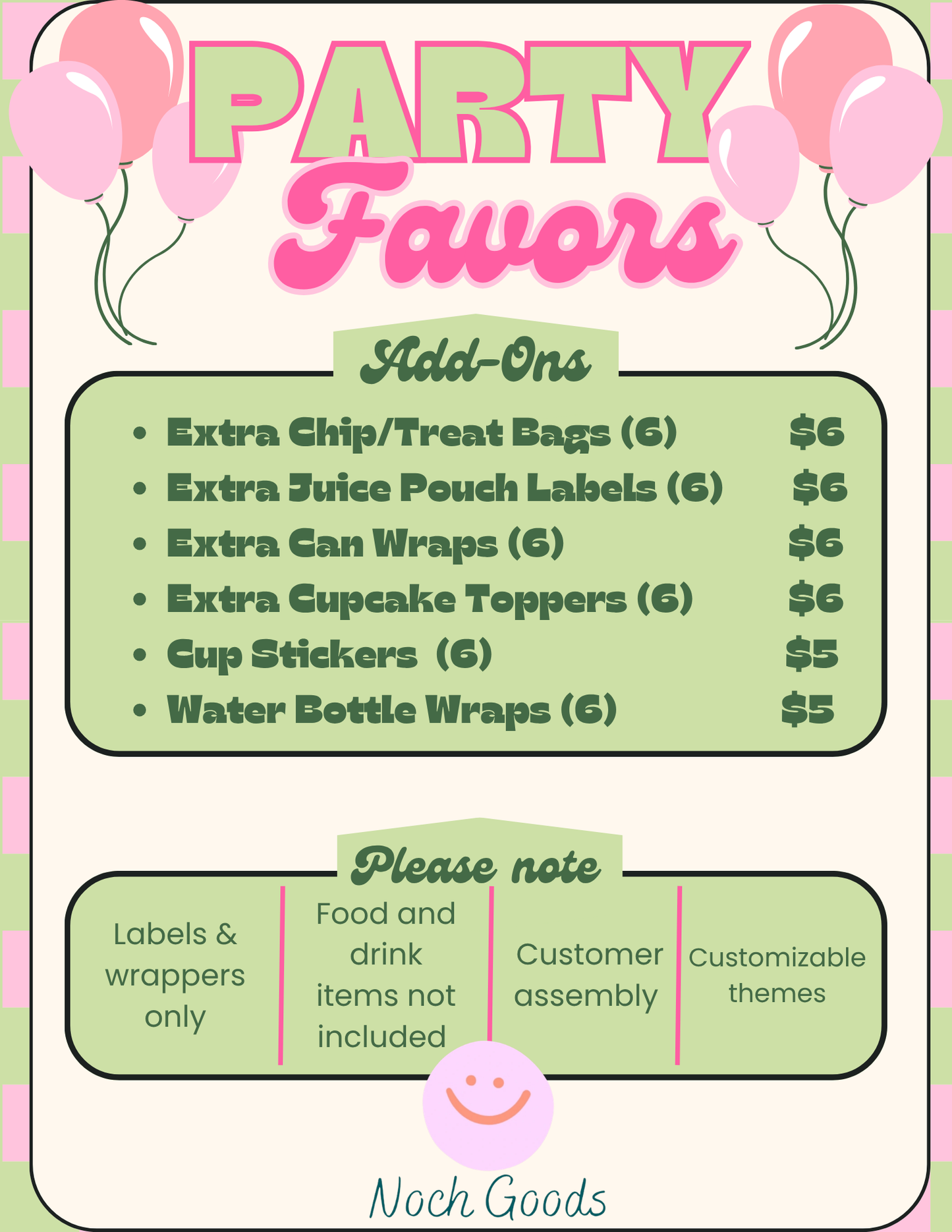 Custom Party Favor Packs
